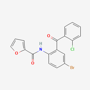 molecular formula C18H11BrClNO3 B2659374 N-(4-bromo-2-(2-chlorobenzoyl)phenyl)furan-2-carboxamide CAS No. 300572-72-9