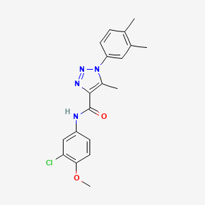 molecular formula C19H19ClN4O2 B2659429 N-(3-chloro-4-methoxyphenyl)-1-(3,4-dimethylphenyl)-5-methyl-1H-1,2,3-triazole-4-carboxamide CAS No. 866847-93-0