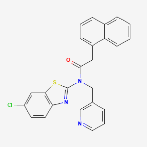 molecular formula C25H18ClN3OS B2659430 N-(6-chloro-1,3-benzothiazol-2-yl)-2-(naphthalen-1-yl)-N-[(pyridin-3-yl)methyl]acetamide CAS No. 891113-95-4