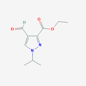 molecular formula C10H14N2O3 B2659451 Ethyl 4-formyl-1-propan-2-ylpyrazole-3-carboxylate CAS No. 1594448-90-4