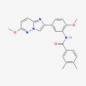N-(2-methoxy-5-(6-methoxyimidazo[1,2-b]pyridazin-2-yl)phenyl)-3,4-dimethylbenzamide