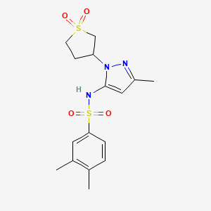 N-(1-(1,1-dioxidotetrahydrothiophen-3-yl)-3-methyl-1H-pyrazol-5-yl)-3,4-dimethylbenzenesulfonamide