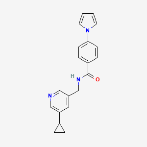 N-[(5-cyclopropylpyridin-3-yl)methyl]-4-(1H-pyrrol-1-yl)benzamide