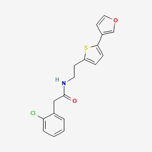 2-(2-chlorophenyl)-N-(2-(5-(furan-3-yl)thiophen-2-yl)ethyl)acetamide