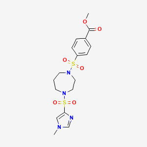 methyl 4-((4-((1-methyl-1H-imidazol-4-yl)sulfonyl)-1,4-diazepan-1-yl)sulfonyl)benzoate