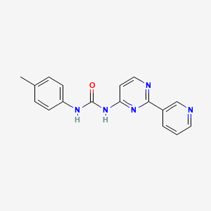 molecular formula C17H15N5O B2659486 N-(4-methylphenyl)-N'-[2-(3-pyridinyl)-4-pyrimidinyl]urea CAS No. 478046-67-2