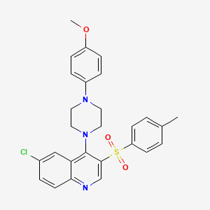 molecular formula C27H26ClN3O3S B2659488 6-CHLORO-4-[4-(4-METHOXYPHENYL)PIPERAZIN-1-YL]-3-(4-METHYLBENZENESULFONYL)QUINOLINE CAS No. 866847-45-2