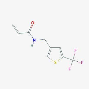 molecular formula C9H8F3NOS B2659501 N-[[5-(Trifluoromethyl)thiophen-3-yl]methyl]prop-2-enamide CAS No. 2189498-00-6