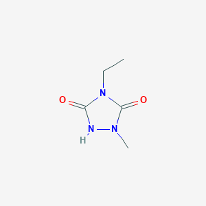 molecular formula C5H9N3O2 B2659529 4-Ethyl-1-methyl-1,2,4-triazolidine-3,5-dione CAS No. 1641986-30-2