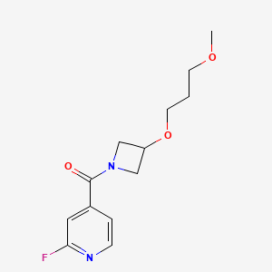 molecular formula C13H17FN2O3 B2659532 2-Fluoro-4-[3-(3-methoxypropoxy)azetidine-1-carbonyl]pyridine CAS No. 1423771-10-1