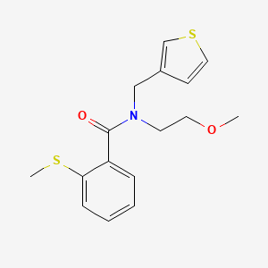 N-(2-methoxyethyl)-2-(methylthio)-N-(thiophen-3-ylmethyl)benzamide