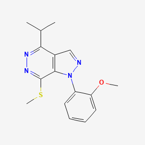 4-isopropyl-1-(2-methoxyphenyl)-7-(methylthio)-1H-pyrazolo[3,4-d]pyridazine