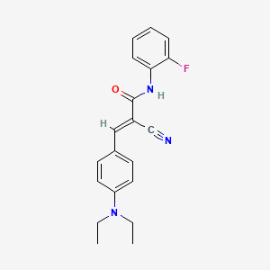 (E)-2-cyano-3-[4-(diethylamino)phenyl]-N-(2-fluorophenyl)prop-2-enamide