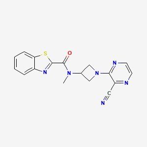N-[1-(3-Cyanopyrazin-2-yl)azetidin-3-yl]-N-methyl-1,3-benzothiazole-2-carboxamide