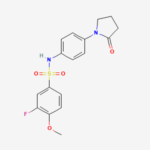 3-fluoro-4-methoxy-N-(4-(2-oxopyrrolidin-1-yl)phenyl)benzenesulfonamide