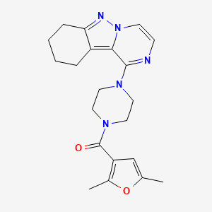 (2,5-Dimethylfuran-3-yl)(4-(7,8,9,10-tetrahydropyrazino[1,2-b]indazol-1-yl)piperazin-1-yl)methanone
