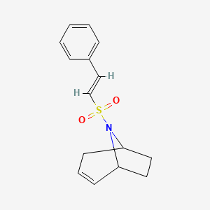 molecular formula C15H17NO2S B2659590 (1R,5S)-8-((E)-styrylsulfonyl)-8-azabicyclo[3.2.1]oct-2-ene CAS No. 1798400-06-2