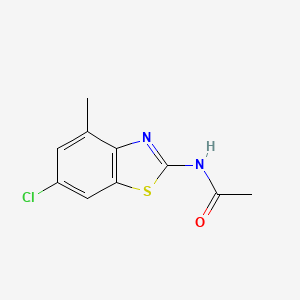 molecular formula C10H9ClN2OS B2659599 N-(6-chloro-4-methylbenzo[d]thiazol-2-yl)acetamide CAS No. 912758-34-0