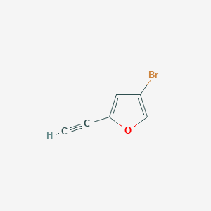 molecular formula C6H3BrO B2659614 4-Bromo-2-ethynylfuran CAS No. 1404051-34-8