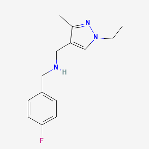 B2659624 1-(1-ethyl-3-methyl-1H-pyrazol-4-yl)-N-(4-fluorobenzyl)methanamine CAS No. 1006352-79-9
