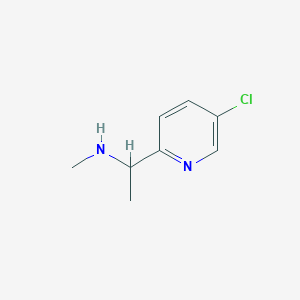 molecular formula C8H11ClN2 B2659643 [1-(5-Chloropyridin-2-yl)ethyl](methyl)amine CAS No. 1521697-99-3