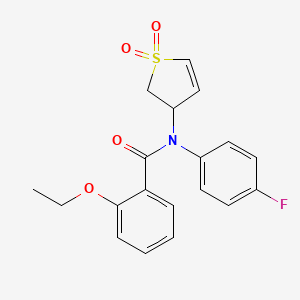 molecular formula C19H18FNO4S B2659653 N-(1,1-dioxido-2,3-dihydrothiophen-3-yl)-2-ethoxy-N-(4-fluorophenyl)benzamide CAS No. 863022-41-7