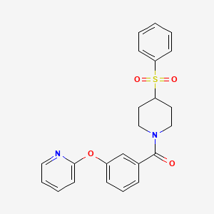 (4-(Phenylsulfonyl)piperidin-1-yl)(3-(pyridin-2-yloxy)phenyl)methanone