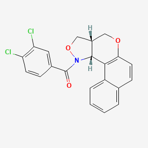 3a,11c-dihydro-3H-benzo[5,6]chromeno[4,3-c]isoxazol-1(4H)-yl(3,4-dichlorophenyl)methanone