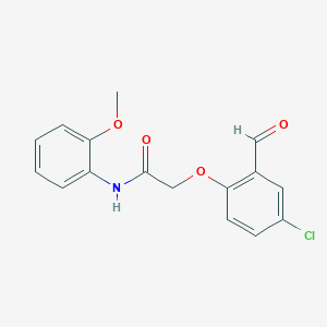 molecular formula C16H14ClNO4 B2659660 2-(4-chloro-2-formylphenoxy)-N-(2-methoxyphenyl)acetamide CAS No. 717865-21-9