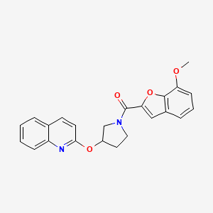 (7-Methoxybenzofuran-2-yl)(3-(quinolin-2-yloxy)pyrrolidin-1-yl)methanone