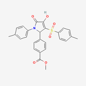 methyl 4-(4-hydroxy-5-oxo-1-(p-tolyl)-3-tosyl-2,5-dihydro-1H-pyrrol-2-yl)benzoate