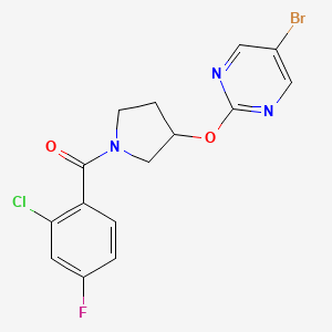 5-Bromo-2-{[1-(2-chloro-4-fluorobenzoyl)pyrrolidin-3-yl]oxy}pyrimidine