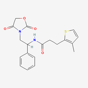 N-(2-(2,4-dioxooxazolidin-3-yl)-1-phenylethyl)-3-(3-methylthiophen-2-yl)propanamide