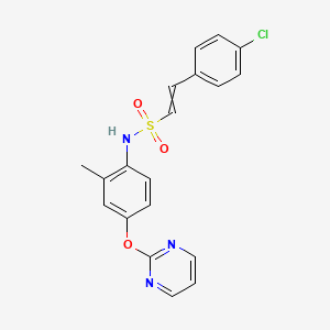 2-(4-chlorophenyl)-N-[2-methyl-4-(pyrimidin-2-yloxy)phenyl]ethene-1-sulfonamide