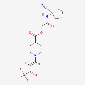 [2-[(1-cyanocyclopentyl)amino]-2-oxoethyl] 1-[(E)-4,4,4-trifluoro-3-oxobut-1-enyl]piperidine-4-carboxylate