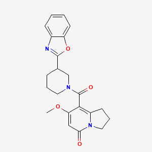 8-(3-(benzo[d]oxazol-2-yl)piperidine-1-carbonyl)-7-methoxy-2,3-dihydroindolizin-5(1H)-one