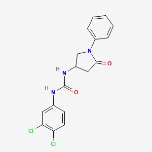 1-(3,4-Dichlorophenyl)-3-(5-oxo-1-phenylpyrrolidin-3-yl)urea