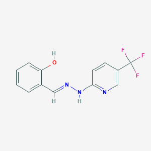 (E)-2-((2-(5-(trifluoromethyl)pyridin-2-yl)hydrazono)methyl)phenol