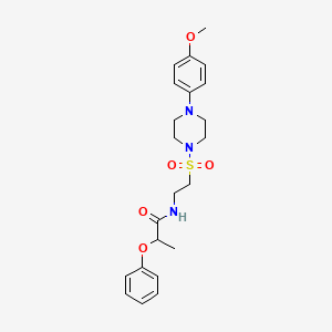 N-(2-((4-(4-methoxyphenyl)piperazin-1-yl)sulfonyl)ethyl)-2-phenoxypropanamide