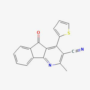 2-methyl-5-oxo-4-(2-thienyl)-5H-indeno[1,2-b]pyridine-3-carbonitrile