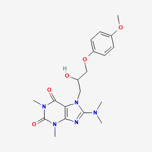 8-(dimethylamino)-7-(2-hydroxy-3-(4-methoxyphenoxy)propyl)-1,3-dimethyl-1H-purine-2,6(3H,7H)-dione