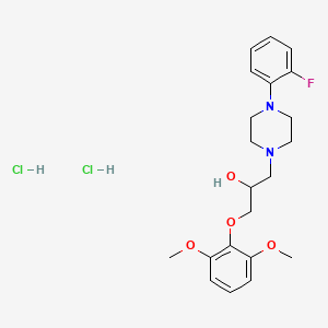 1-(2,6-Dimethoxyphenoxy)-3-(4-(2-fluorophenyl)piperazin-1-yl)propan-2-ol dihydrochloride