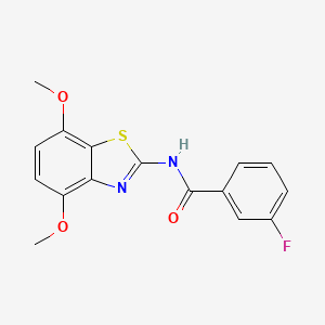 N-(4,7-dimethoxy-1,3-benzothiazol-2-yl)-3-fluorobenzamide