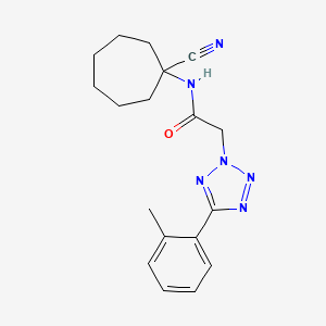 N-(1-cyanocycloheptyl)-2-[5-(2-methylphenyl)-2H-1,2,3,4-tetrazol-2-yl]acetamide
