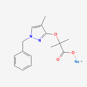 sodium 2-[(1-benzyl-4-methyl-1H-pyrazol-3-yl)oxy]-2-methylpropanoate