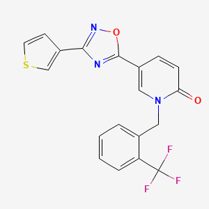 5-(3-(thiophen-3-yl)-1,2,4-oxadiazol-5-yl)-1-(2-(trifluoromethyl)benzyl)pyridin-2(1H)-one