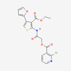 [2-[[3-Ethoxycarbonyl-4-(furan-2-yl)thiophen-2-yl]amino]-2-oxoethyl] 2-chloropyridine-3-carboxylate