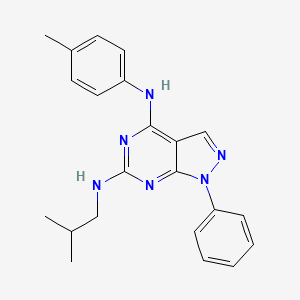 molecular formula C22H24N6 B2659723 N4-(4-methylphenyl)-N6-(2-methylpropyl)-1-phenyl-1H-pyrazolo[3,4-d]pyrimidine-4,6-diamine CAS No. 946203-48-1