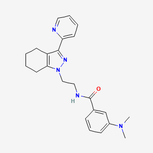 3-(dimethylamino)-N-(2-(3-(pyridin-2-yl)-4,5,6,7-tetrahydro-1H-indazol-1-yl)ethyl)benzamide