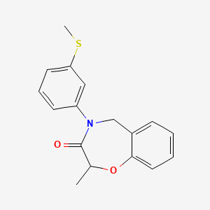 2-methyl-4-[3-(methylthio)phenyl]-4,5-dihydro-1,4-benzoxazepin-3(2H)-one